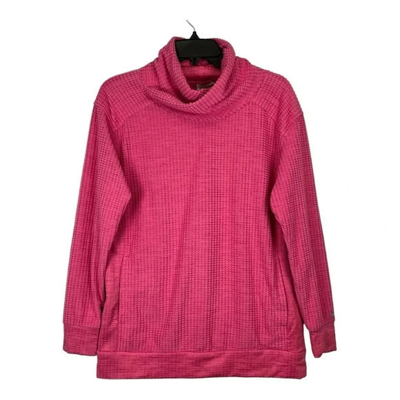 Columbia Creststone Ridge Pullover Pink Cowl Neck Sweatshirt Women Size Small - Picture 1 of 10